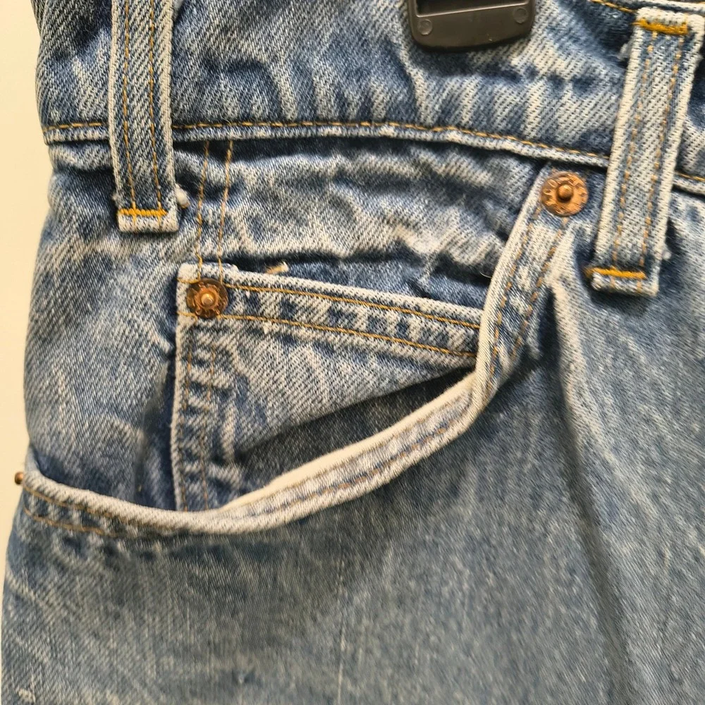 Vintage Levis 505 Orange Tab Jeans Mens 36x33 Medium Wash Straight Leg Denim
